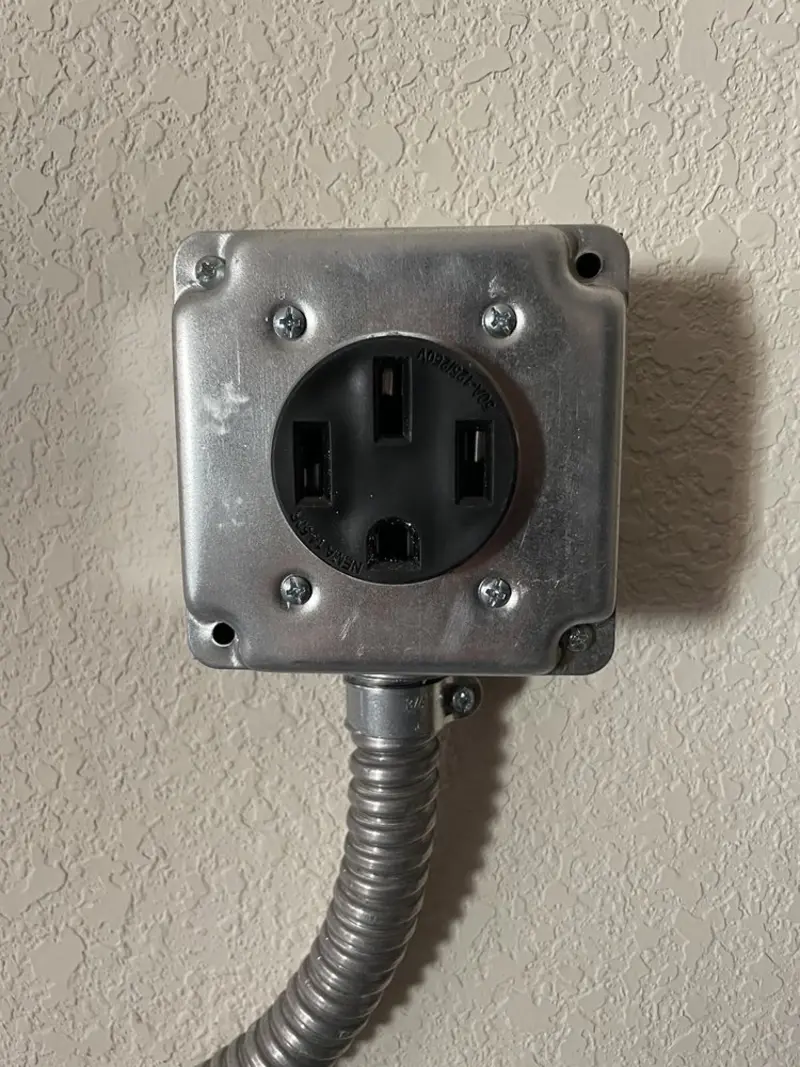 NEMA 14-50 outlet installed for Electrical Panel Upgrade in Silverdale